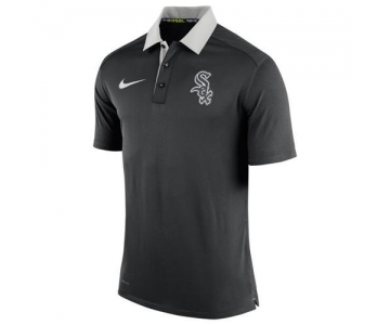 Men's Chicago White Sox Nike Black Authentic Collection Dri-FIT Elite Polo