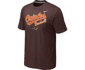 Nike MLB Baltimore orioles 2014 Home Practice T-Shirt - Brown