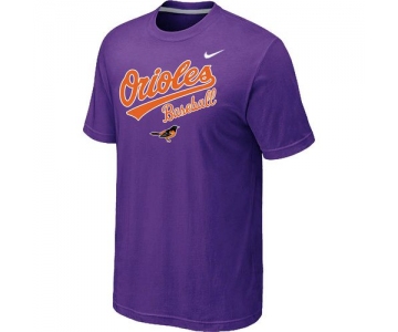 Nike MLB Baltimore orioles 2014 Home Practice T-Shirt - Purple