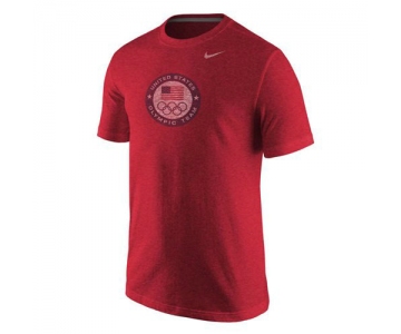 Team USA Nike Dri-Blend Logo Performance T-Shirt Red