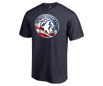 Men's Minnesota Timberwolves Fanatics Branded Navy Personalized Name and Number Banner Wave T-Shirt