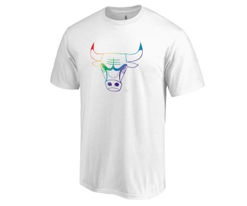 Men's Chicago Bulls White Fanatics Branded Team Pride V-Neck T-Shirt