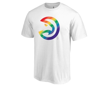 Men's Atlanta Hawks White Fanatics Branded Team Pride V-Neck T-Shirt