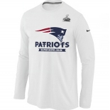 Nike New England Patriots 2015 Super Bowl XLIX Long Sleeve White T-Shirts