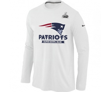Nike New England Patriots 2015 Super Bowl XLIX Long Sleeve White T-Shirts