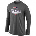 Nike New England Patriots Critical Victory Long Sleeve T-Shirt D.Grey
