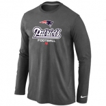 Nike New England Patriots Critical Victory Long Sleeve T-Shirt D.Grey