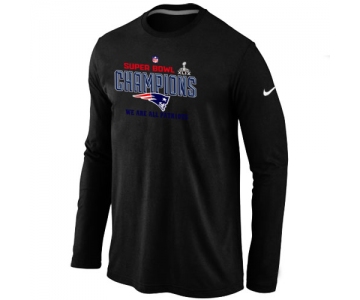 Nike New England Patriots Majestic Black Super Bowl XLIX Long Sleeve T-Shirts