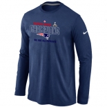 Nike New England Patriots Majestic D.Blue Super Bowl XLIX Long Sleeve T-Shirts