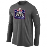Nike New England Patriots Majestic D.Grey Super Bowl XLIX Champion Mark Long Sleeve T-Shirts