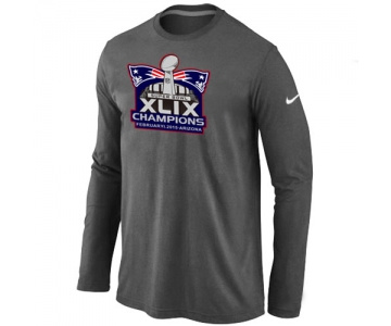 Nike New England Patriots Majestic D.Grey Super Bowl XLIX Champion Mark Long Sleeve T-Shirts