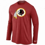 Nike Washington Redskins Logo Long Sleeve T-Shirt RED