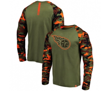 Tennessee Titans Heathered Gray Camo NFL Pro Line by Fanatics Branded Long Sleeve T-Shirt