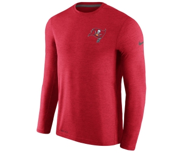 Men's Tampa Bay Buccaneers Nike Red Coaches Long Sleeve Performance T-Shirt