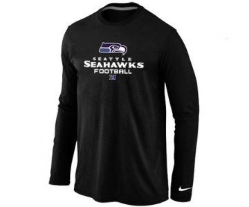 NIKE Seattle Seahawks Critical Victory Long Sleeve T-Shirt Black