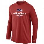 NIKE Seattle Seahawks Critical Victory Long Sleeve T-Shirt RED