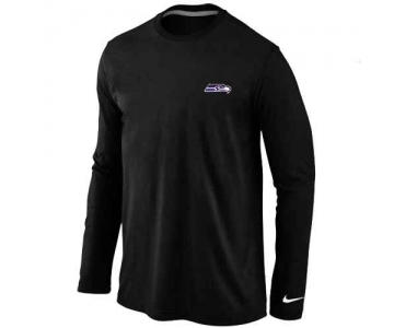 Seattle Seahawks Sideline Legend Authentic Logo Long Sleeve T-Shirt Black