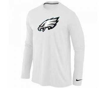 Nike Philadelphia Eagles Logo Long Sleeve T-Shirt WHITE