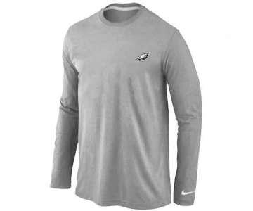Philadelphia Eagles Logo Long Sleeve T-Shirt Grey