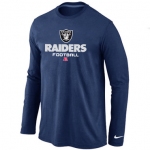 NIKE Oakland Raiders Critical Victory Long Sleeve T-Shirt D.Blue