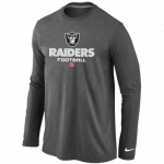 NIKE Oakland Raiders Critical Victory Long Sleeve T-Shirt D.Grey