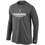 NIKE Oakland Raiders Critical Victory Long Sleeve T-Shirt D.Grey