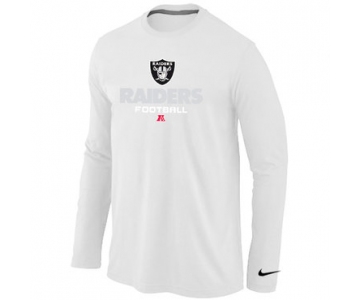 NIKE Oakland Raiders Critical Victory Long Sleeve T-Shirt White