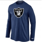 Nike Oakland Raiders Logo Long Sleeve T-Shirt Dark Blue