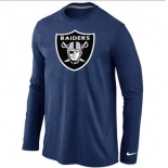 Nike Oakland Raiders Logo Long Sleeve T-Shirt Dark Blue