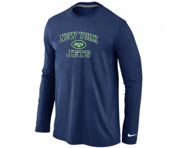 Nike New York Jets Heart & Soul Long Sleeve T-Shirt D.Blue