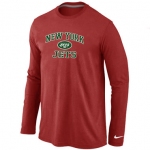 Nike New York Jets Heart & Soul Long Sleeve T-Shirt RED