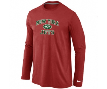 Nike New York Jets Heart & Soul Long Sleeve T-Shirt RED