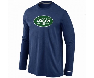 Nike New York Jets Logo Long Sleeve T-Shirt D.Blue