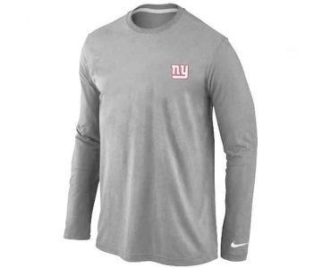 New York Giants Logo Long Sleeve T-Shirt Grey
