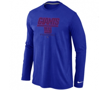 Nike New York Giants Critical Victory Long Sleeve T-Shirt Blue