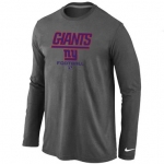 Nike New York Giants Critical Victory Long Sleeve T-Shirt D.Grey