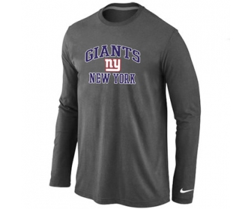 Nike New York Giants Heart & Soul Long Sleeve T-Shirt D.Grey
