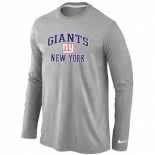 Nike New York Giants Heart & Soul Long Sleeve T-Shirt Grey