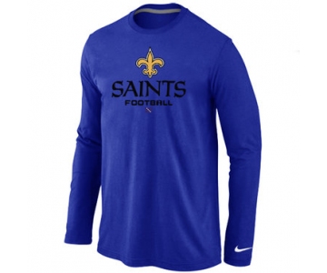 Nike New Orleans Saints Critical Victory Long Sleeve T-Shirt Blue