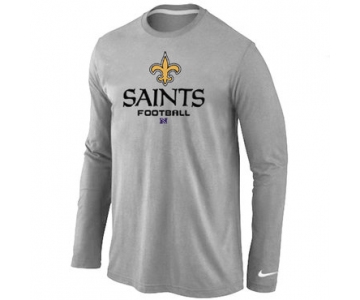 Nike New Orleans Saints Critical Victory Long Sleeve T-Shirt Grey