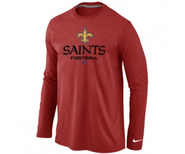 Nike New Orleans Saints Critical Victory Long Sleeve T-Shirt RED