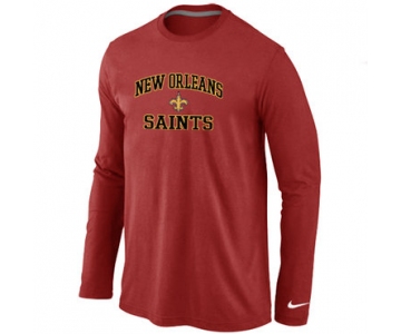 Nike New Orleans Saints Heart & Soul Long Sleeve T-Shirt RED