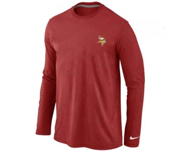Minnesota Vikings Logo Long Sleeve T-Shirt Red