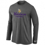 NIKE Minnesota Vikings Critical Victory Long Sleeve T-Shirt D.Grey