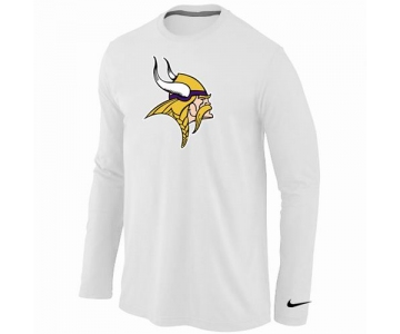 Nike Minnesota Vikings Logo Long Sleeve T-Shirt WHITE