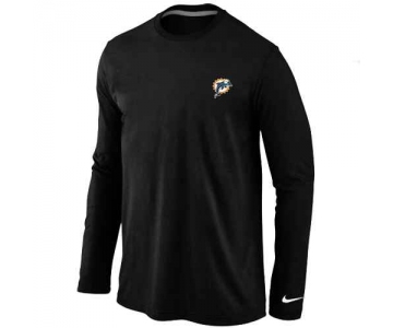 Miami Dolphins Sideline Legend Authentic Logo Long Sleeve T-Shirt Black