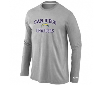 Nike San Diego Chargers Heart & Soul Long Sleeve T-Shirt Grey