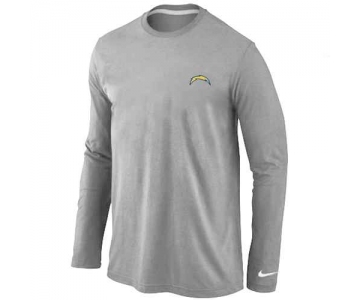 San Diego Chargers Logo Long Sleeve T-Shirt Grey