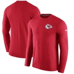 Men's Kansas City Chiefs Nike Red Coaches Long Sleeve Performance T-Shirt