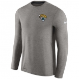 Men's Jacksonville Jaguars Nike Charcoal Coaches Long Sleeve Performance T-Shirt